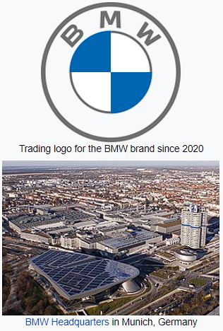 BMW logo and corporate headquarters